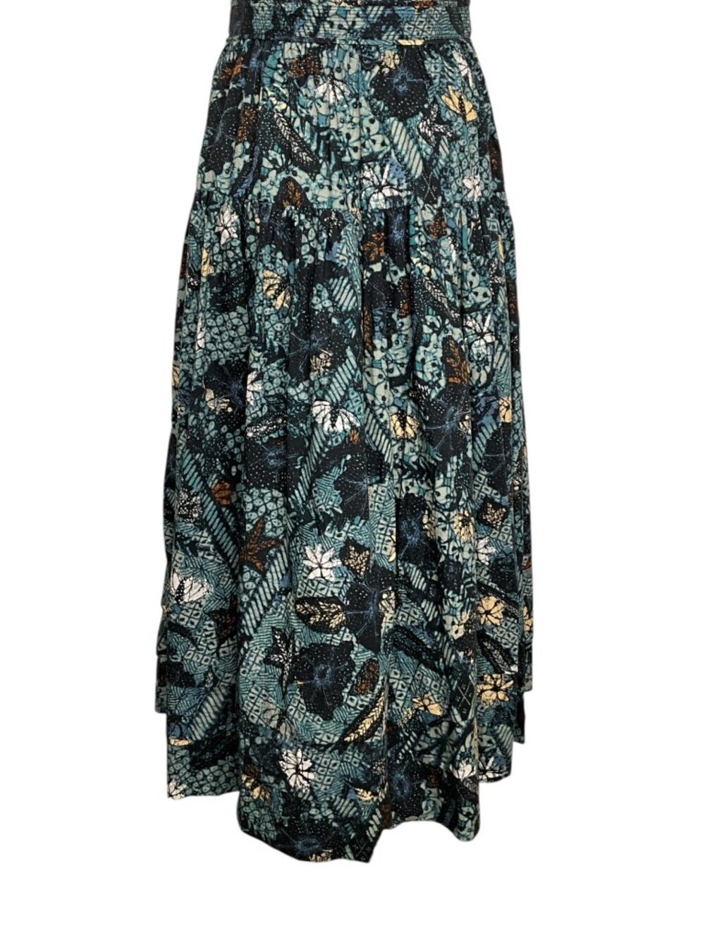 Ulla Johnson Isabela Dress 10 Rainforest Midi Blue Floral Sleeveless Cotton - Picture 14 of 16